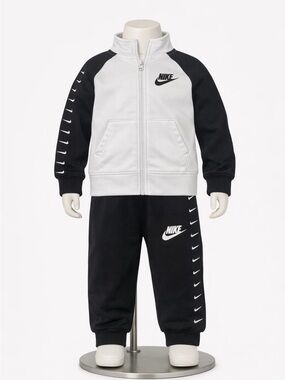 Nike Black and White Kids Track Jacket & Pants Set 2T
